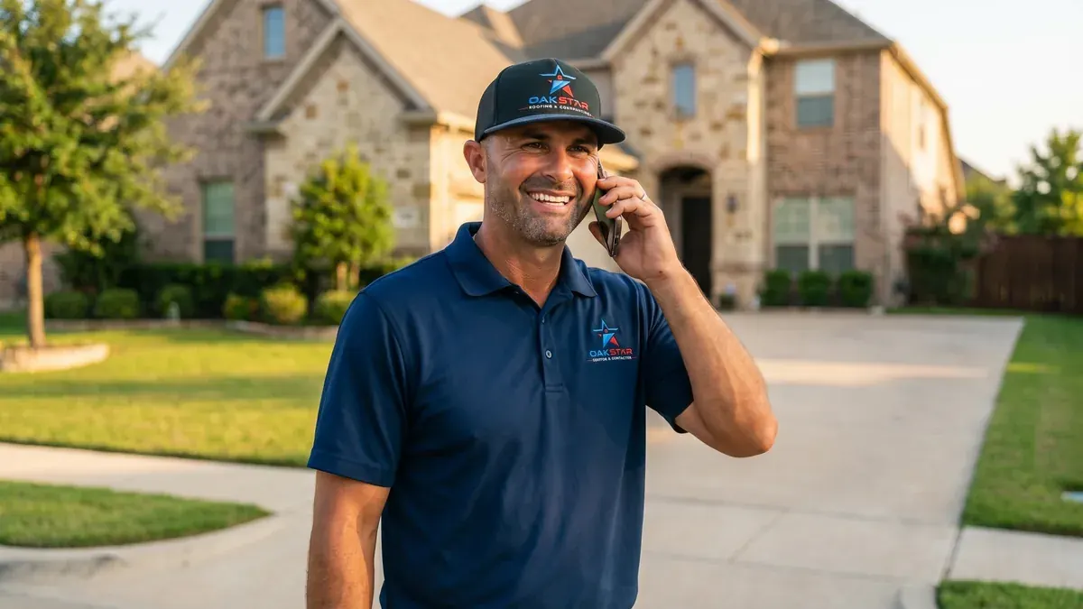 Frank answering customer call on his cell phone