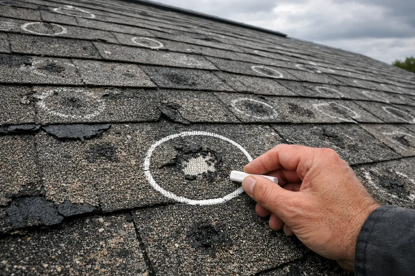 Before: storm damage