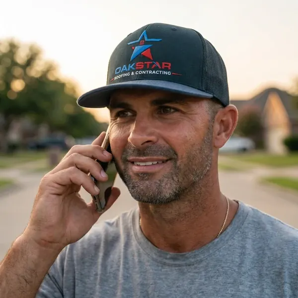 Frank on phone — Owner, OakStar Roofing