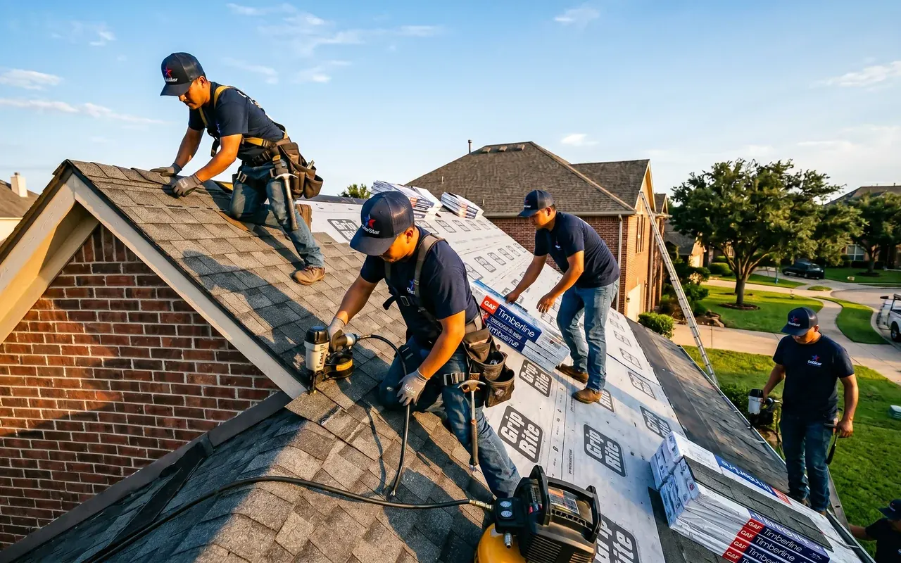 Roof replacement contractor in Keller TX 76248 — GAF asphalt shingles installed by OakStar Roofing