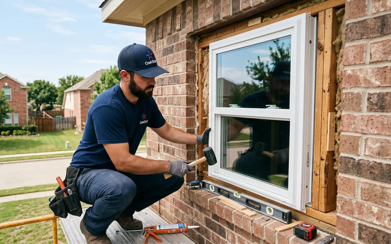 Impact-rated window replacement contractor in Colleyville TX 76034 Tarrant County — storm-resistant windows by OakStar Roofing